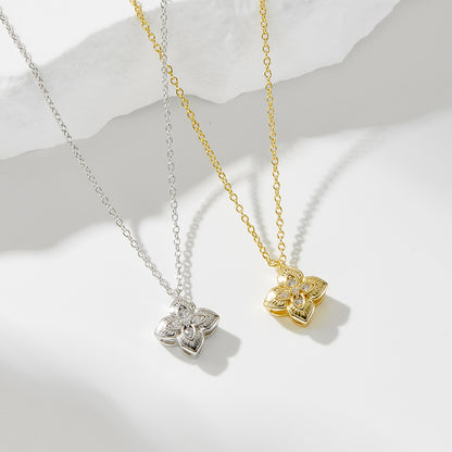 European and American Cross-Border Ins-Style Four-Leaf Clover Pendant Necklace, 925 Sterling Silver