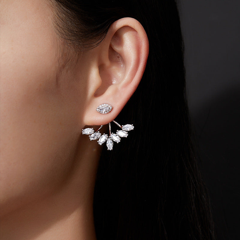 Japanese and Korean Fashion Niche Gold-Plated Moissanite Fab | 925 Silver Moissanite Earrings | CZ Options | Wholesale
