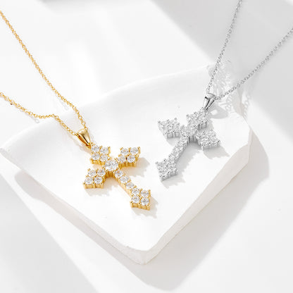 European and American Cross-border Pendant Sterling Silver Necklace Women's Personalized Hip-hop Ret