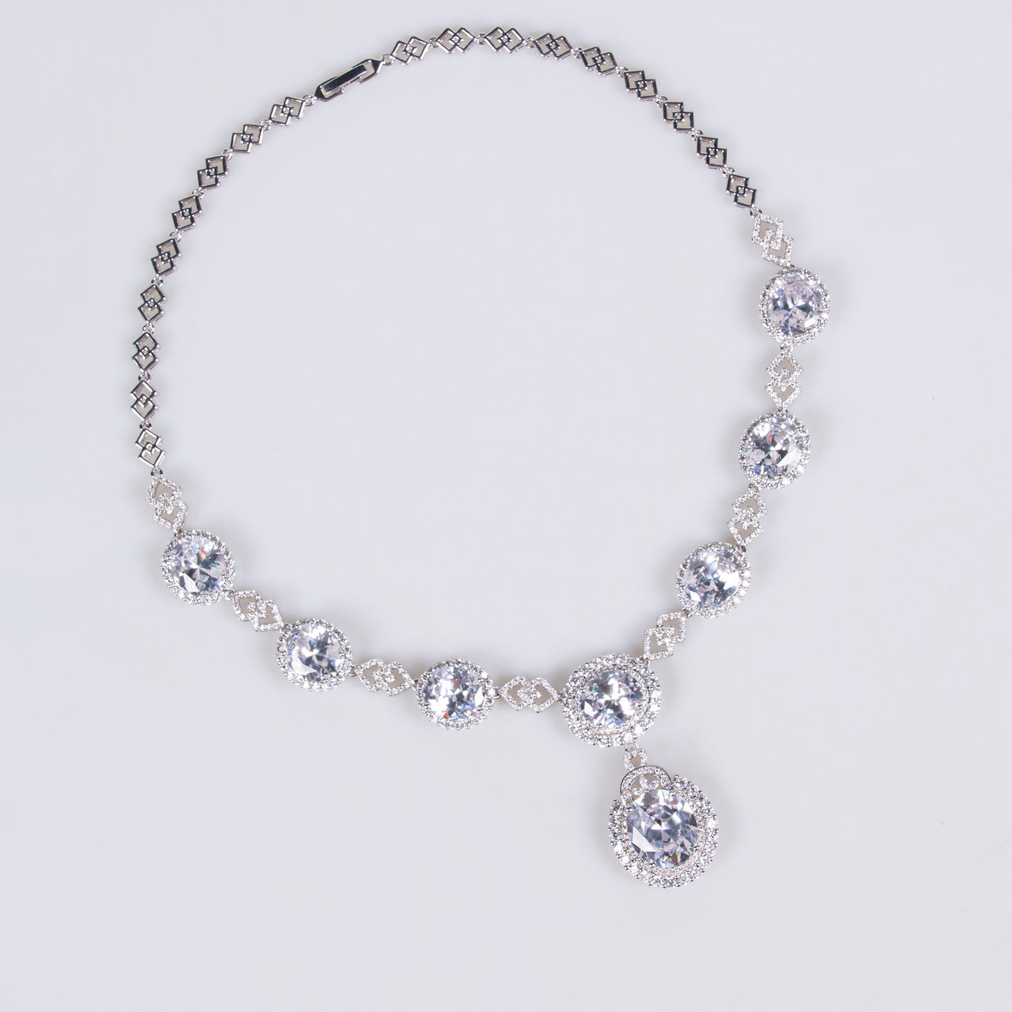 Zircon Wedding Necklace Set | 18K Gold Plated