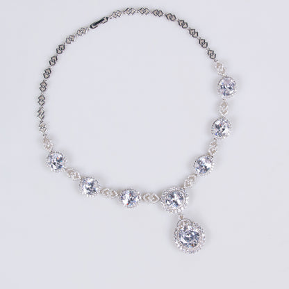 Zircon Wedding Necklace Set | 18K Gold Plated