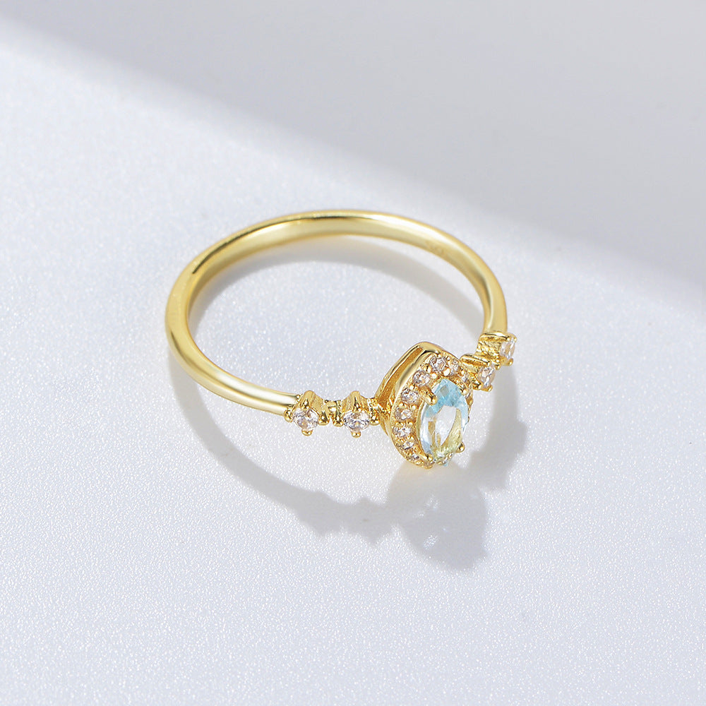 Wholesale 925 Sterling Silver Zircon Ring Light Luxury
