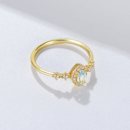Wholesale 925 Sterling Silver Zircon Ring Light Luxury