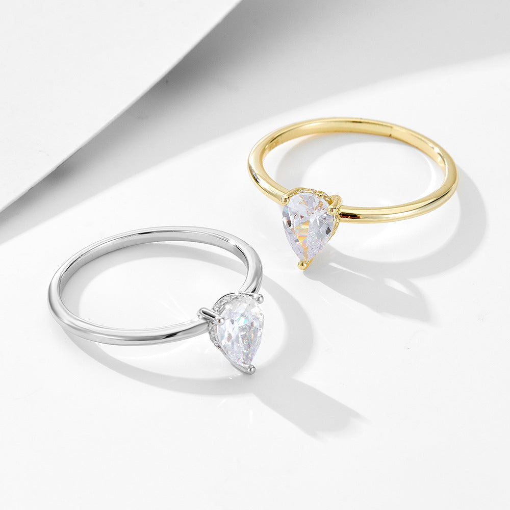 Wholesale 925 Sterling Silver Zircon Ring Classic Style