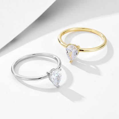 Wholesale 925 Sterling Silver Zircon Ring Classic Style