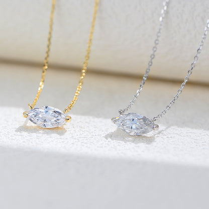 European and American Cross-Border Fashion Hot New Product S925 Sterling Silver Marquise Zircon Pend