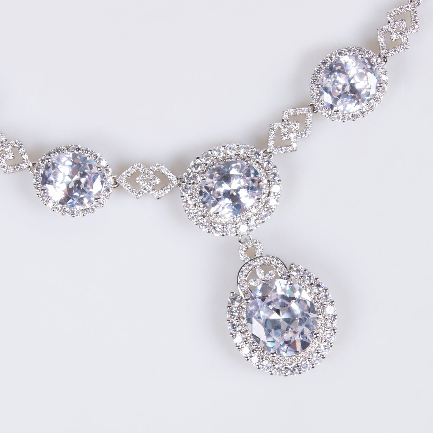 Zircon Wedding Necklace Set | 18K Gold Plated