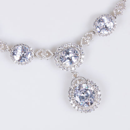 Zircon Wedding Necklace Set | 18K Gold Plated