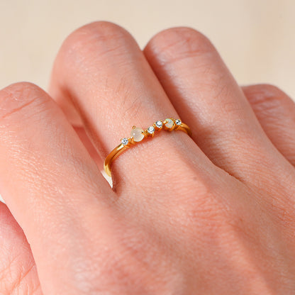 Wholesale 925 Sterling Silver Zircon Ring Light Luxury Japanese Style