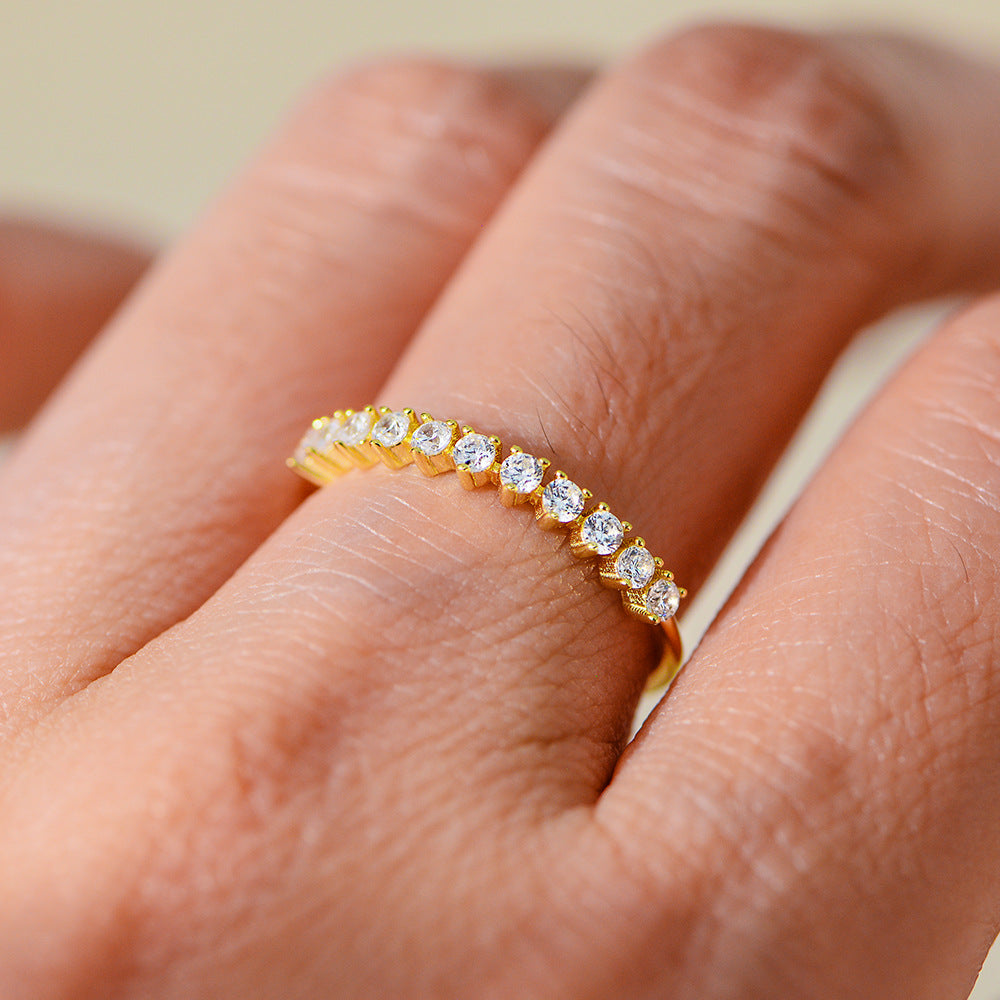 Wholesale 925 Sterling Silver Zircon Ring Light Luxury