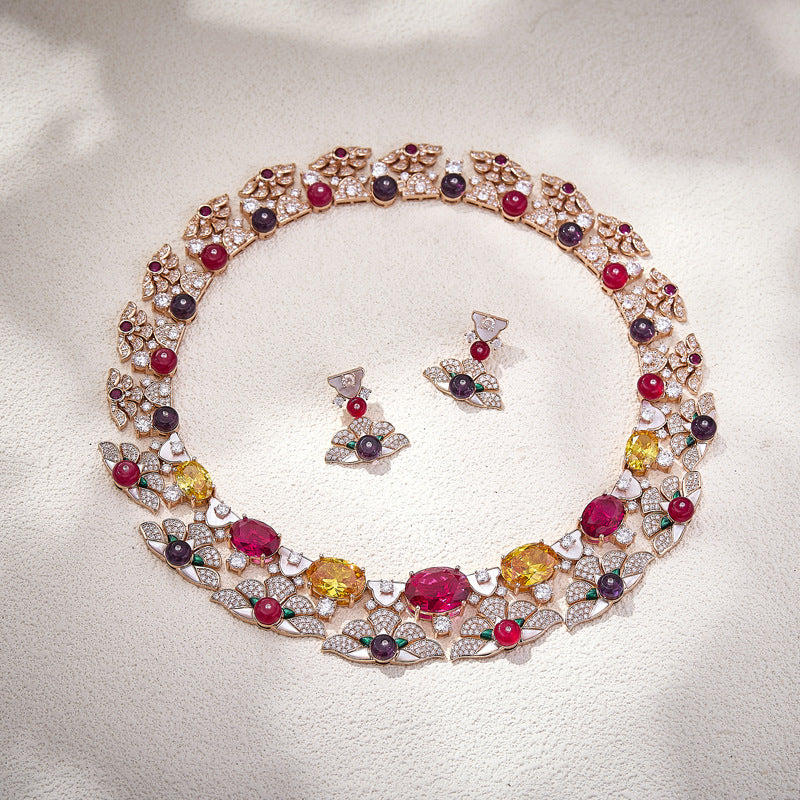 White Lotus Shell Dress Necklace - 18K Gold Plated | Bo Cheng Jewelry - View 3