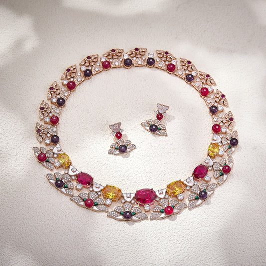 White Lotus Shell Dress Necklace - 18K Gold Plated | Bo Cheng Jewelry - View 3