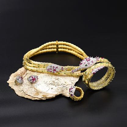 Three-layer Star Snake Necklace - 18K Gold Plated | Bo Cheng Jewelry - View 3