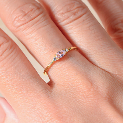 Wholesale 925 Sterling Silver Zircon Ring Ins Style Light Luxury