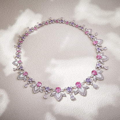 High-E White Shell Petal Necklace - 18K Gold Plated | Bo Cheng Jewelry - View 2