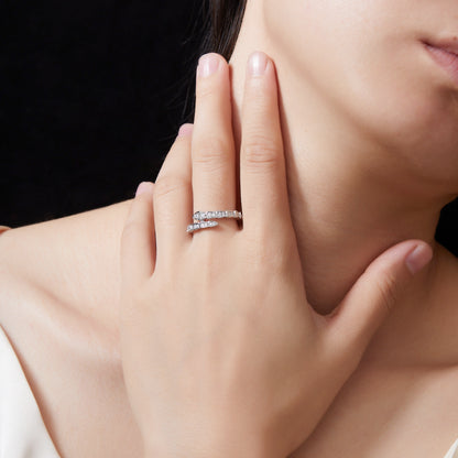 925 Silver Snake-Shaped Ring | Moissanite or CZ