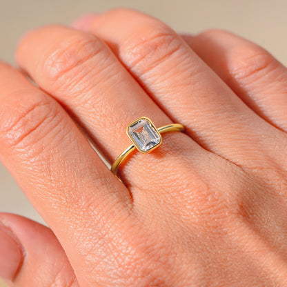 Wholesale 925 Sterling Silver Zircon Ring Simple Style