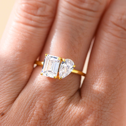 Wholesale 925 Sterling Silver Zircon Ring Niche Design Geometric