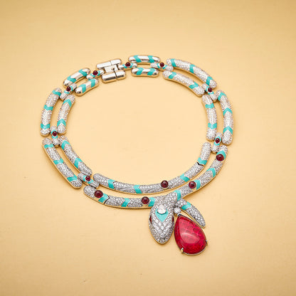 Serpent Clavicle Necklace - 18K Gold Plated | Bo Cheng Jewelry
