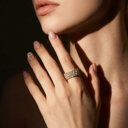 925 Silver Instagram Irregular Moissanite Ring | Moissanite or CZ