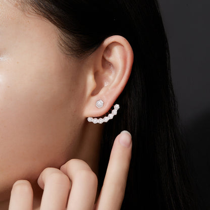 European and American Hot-Selling 925 Silver Earrings, Trend | 925 Silver Moissanite Earrings | CZ Options | Wholesale