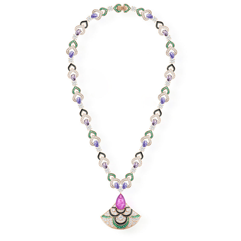 Wholesale  violet fan necklace
