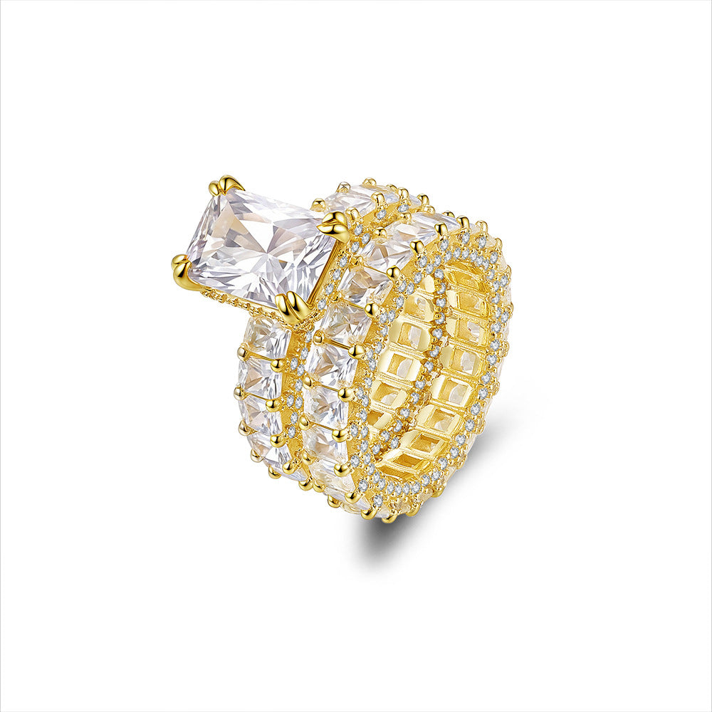 925 Silver Radiant Cut Ring | Moissanite or CZ