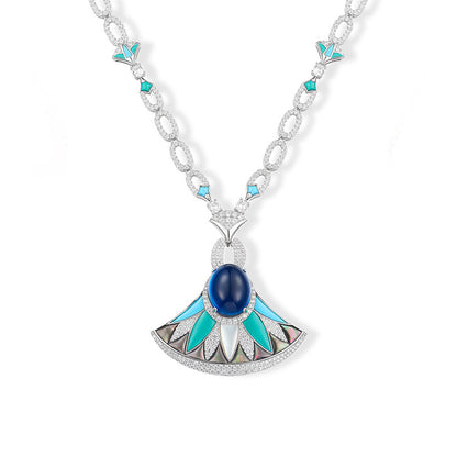 Colorful Snake Necklace - 18K Gold Plated | Bo Cheng Jewelry - View 3