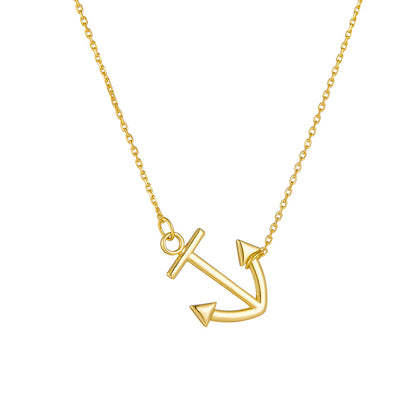 European and American fashion personalized anchor pendant pendant sterling silver necklace New Hip H
