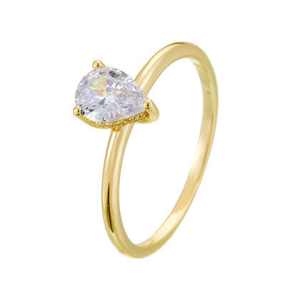 Wholesale 925 Sterling Silver Zircon Ring Classic Style