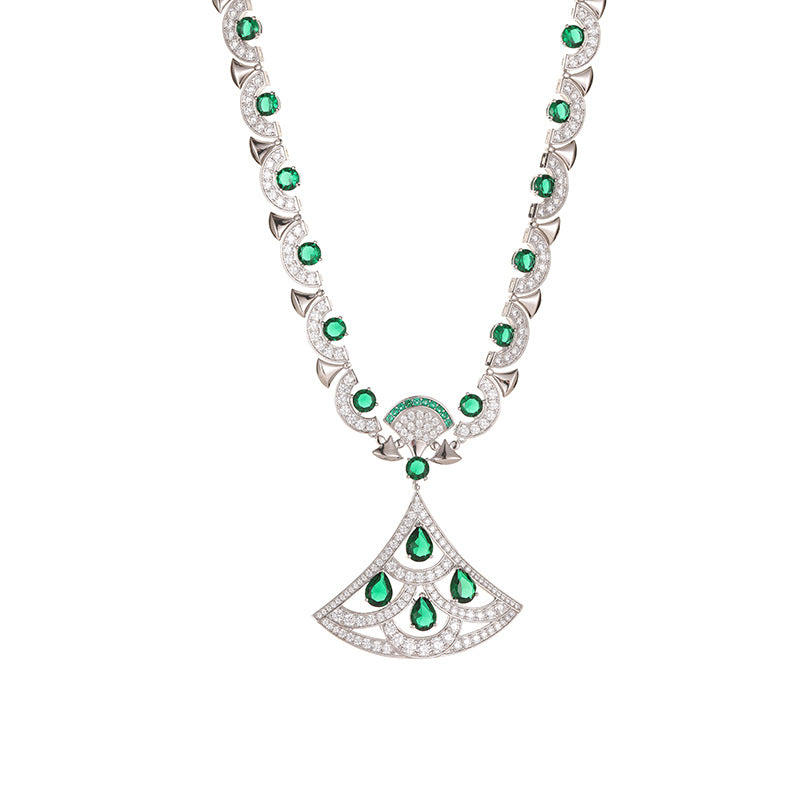 Products Fan Necklace Fan Necklace - 18K Gold Plated | Bo Cheng Jewelry - View 4