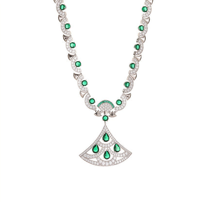 Products Fan Necklace Fan Necklace - 18K Gold Plated | Bo Cheng Jewelry - View 4
