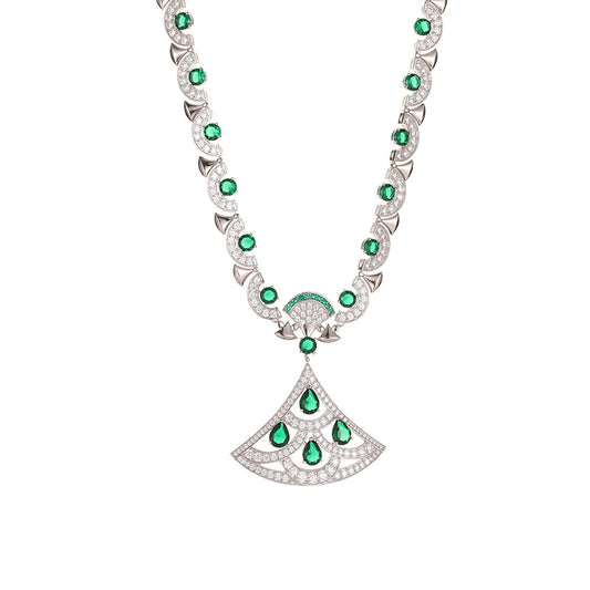 Products Fan Necklace Fan Necklace - 18K Gold Plated | Bo Cheng Jewelry - View 4