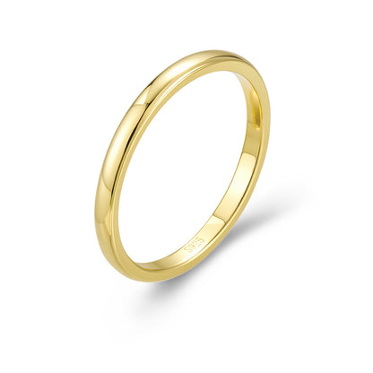 Wholesale 925 Sterling Silver Plain Zircon Ring Simple Style Classic Style