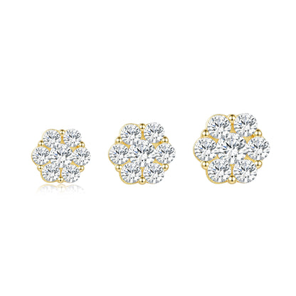 Sup Series 3/4/5mm D Color Moissanite Earrings | 925 Silver | CZ Options | Wholesale