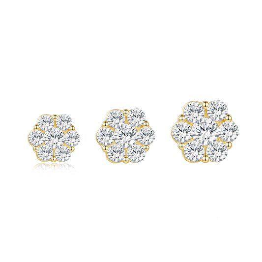 Sup Series 3/4/5mm D Color Moissanite Earrings | 925 Silver | CZ Options | Wholesale