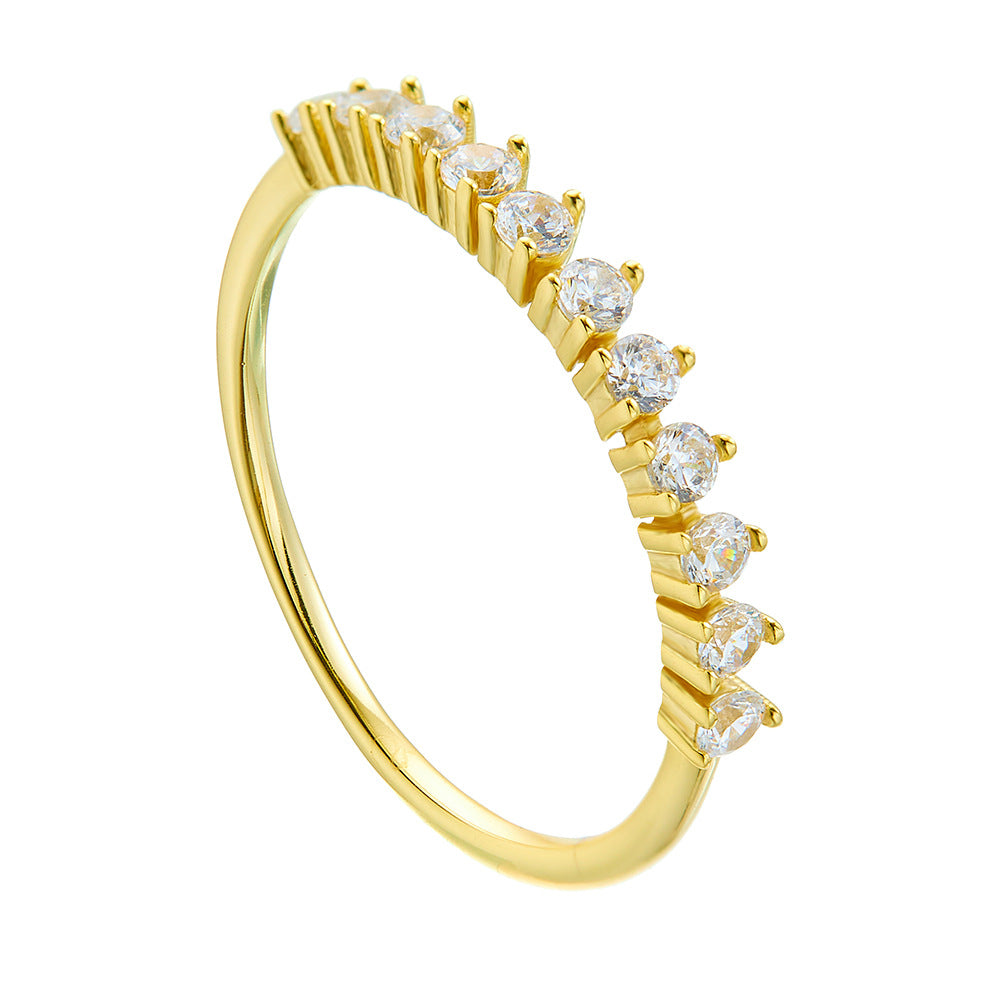 Wholesale 925 Sterling Silver Zircon Ring Light Luxury