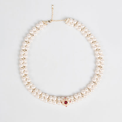 Pearl Bridal Necklace Bracelet Set 18K Gold Plated Wholesale View 5