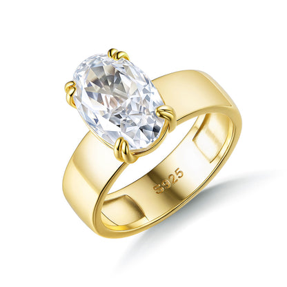 Wholesale 925 Sterling Silver Ice Flower Cut Zircon Ring Simple Style Classic Style