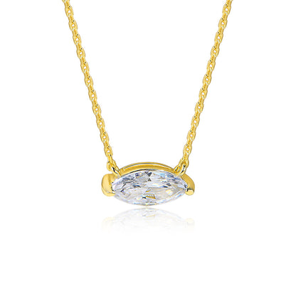 European and American Cross-Border Fashion Hot New Product S925 Sterling Silver Marquise Zircon Pend