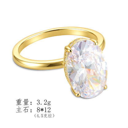 Wholesale 925 Sterling Silver Zircon Ring Set Classic Style