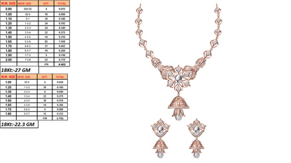 18K Gold Custom Diamond Necklace & Earring Set | 10 Designs | Moissanite Lab Diamond CZ | Bridal Luxury Fine Jewelry | Bo Cheng Jewelry