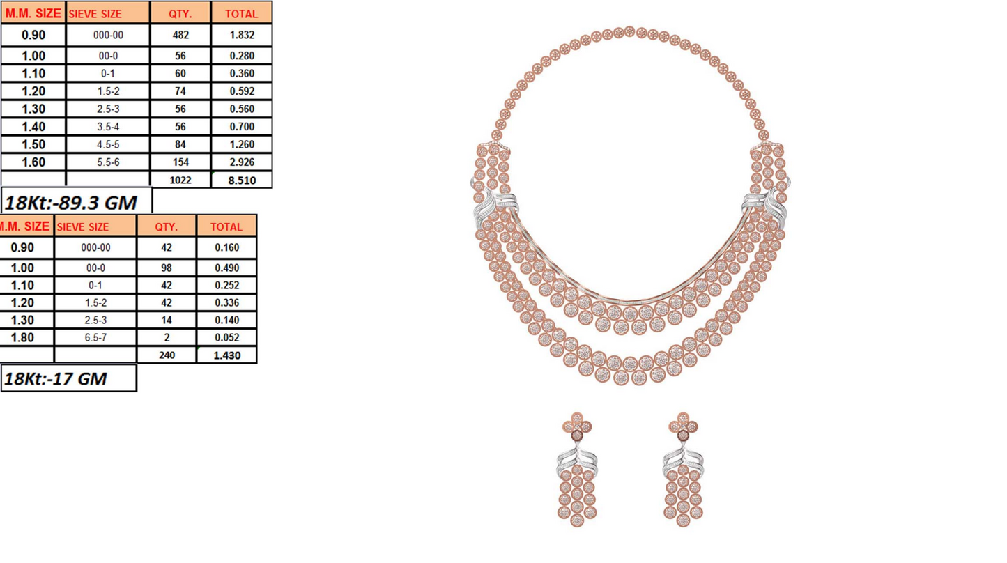 18K Gold Custom Diamond Necklace & Earring Set | 10 Designs | Moissanite Lab Diamond CZ | Bridal Luxury Fine Jewelry | Bo Cheng Jewelry