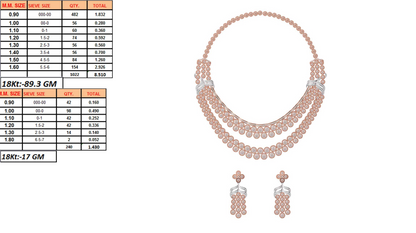 18K Gold Custom Diamond Necklace & Earring Set | 10 Designs | Moissanite Lab Diamond CZ | Bridal Luxury Fine Jewelry | Bo Cheng Jewelry
