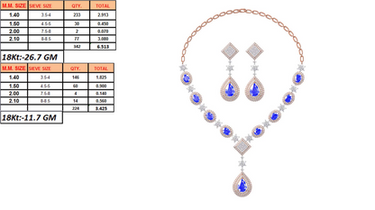 18K Gold Custom Diamond Necklace & Earring Set | 8 Designs | Moissanite Lab Diamond CZ | Bridal Luxury Fine Jewelry | Bo Cheng Jewelry