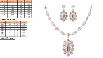 18K Gold Custom Diamond Necklace & Earring Set | 8 Designs | Moissanite Lab Diamond CZ | Bridal Luxury Fine Jewelry | Bo Cheng Jewelry