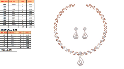 18K Gold Custom Diamond Necklace & Earring Set | 8 Designs | Moissanite Lab Diamond CZ | Bridal Luxury Fine Jewelry | Bo Cheng Jewelry