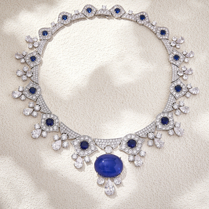 Wholesale Cultured gemstone necklace  set- 18K Gold Plated Factory Price