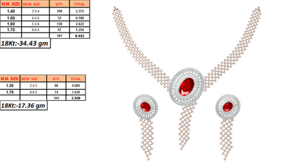 18K Gold Custom Diamond Necklace & Earring Set | 10 Designs | Moissanite Lab Diamond CZ | Bridal Luxury Fine Jewelry | Bo Cheng Jewelry