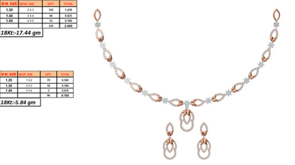 18K Gold Custom Diamond Necklace & Earring Set | 10 Designs | Moissanite Lab Diamond CZ | Bridal Luxury Fine Jewelry | Bo Cheng Jewelry